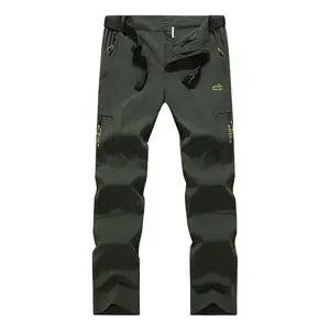 Men's Outdoor Windproof Elastic Thermal Pants - Adjustable Waistband, Multi-Zipper Pockets, Non-Stretch Fabric, Machine Washable Work Trousers for Hiking, Construction, Elastic Men's Pants