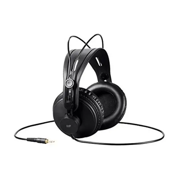 Monoprice Modern Retro Over Ear Wired Headphones Black 16150