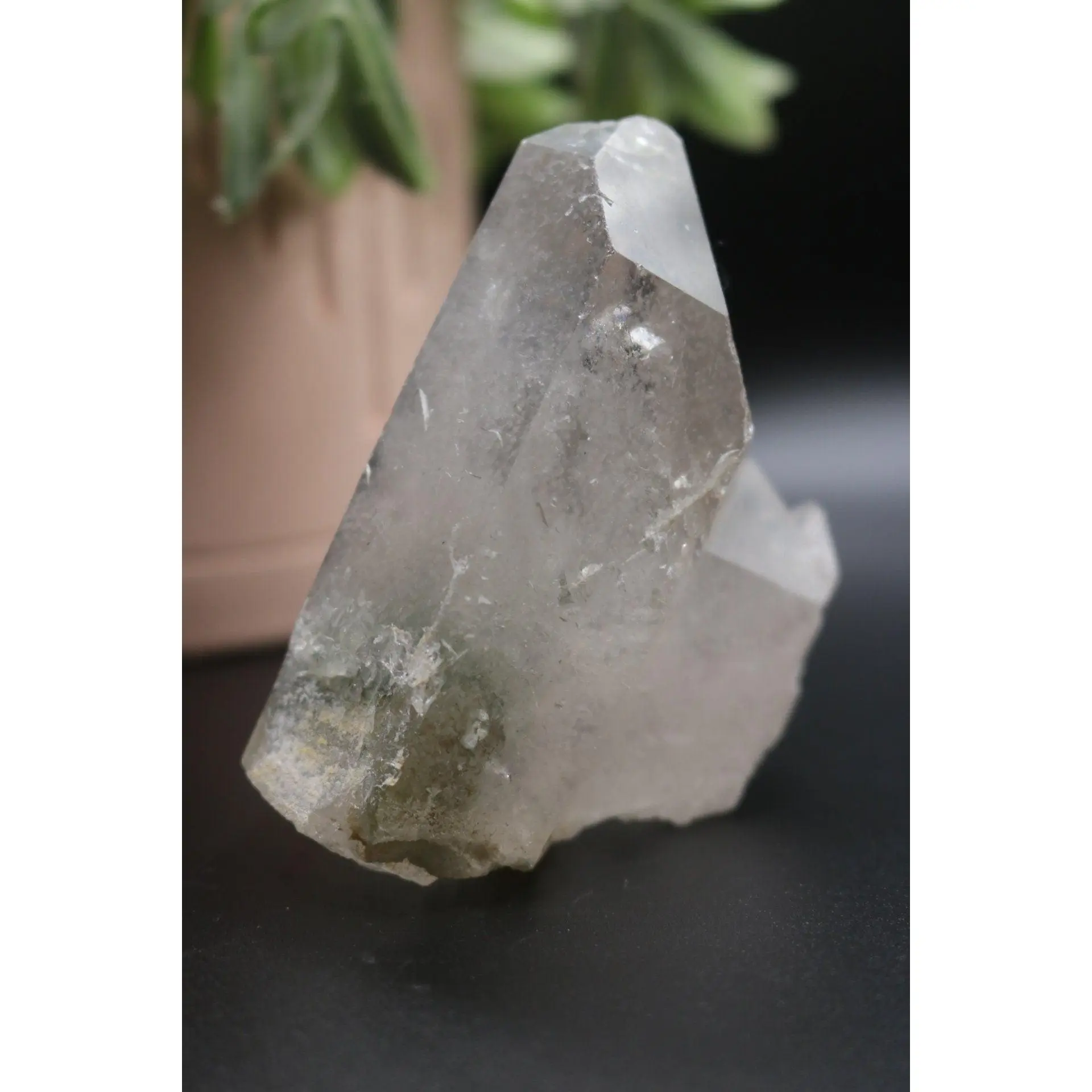 Clear Quartz  Raw Specimen with Chlorite Inclusion