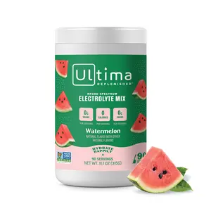Ultima Replenisher Hydration Electrolyte Powder- 90 Servings- Keto & Sugar Free- Feel Replenished, Revitalized- Naturally Sweetened- Non- GMO & Vegan Electrolyte Drink Mix- Watermelon