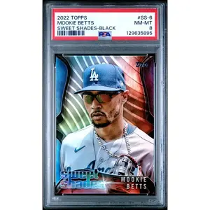 2022 Topps #SS-6 Mookie Betts Sweet Shades Black PSA 8 NM-MT /299