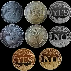 1 Count YES Or NO Lucky Decision Maker Challenge Coin For Collection, Double-sided Badges, Collectible Retro Commemorative Coins