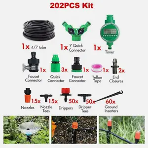 Auto Drip Irrigation System Garden Plant Self Watering Hose Micro Sprinkler Kit with Versatile Design for Effective Watering-164ft