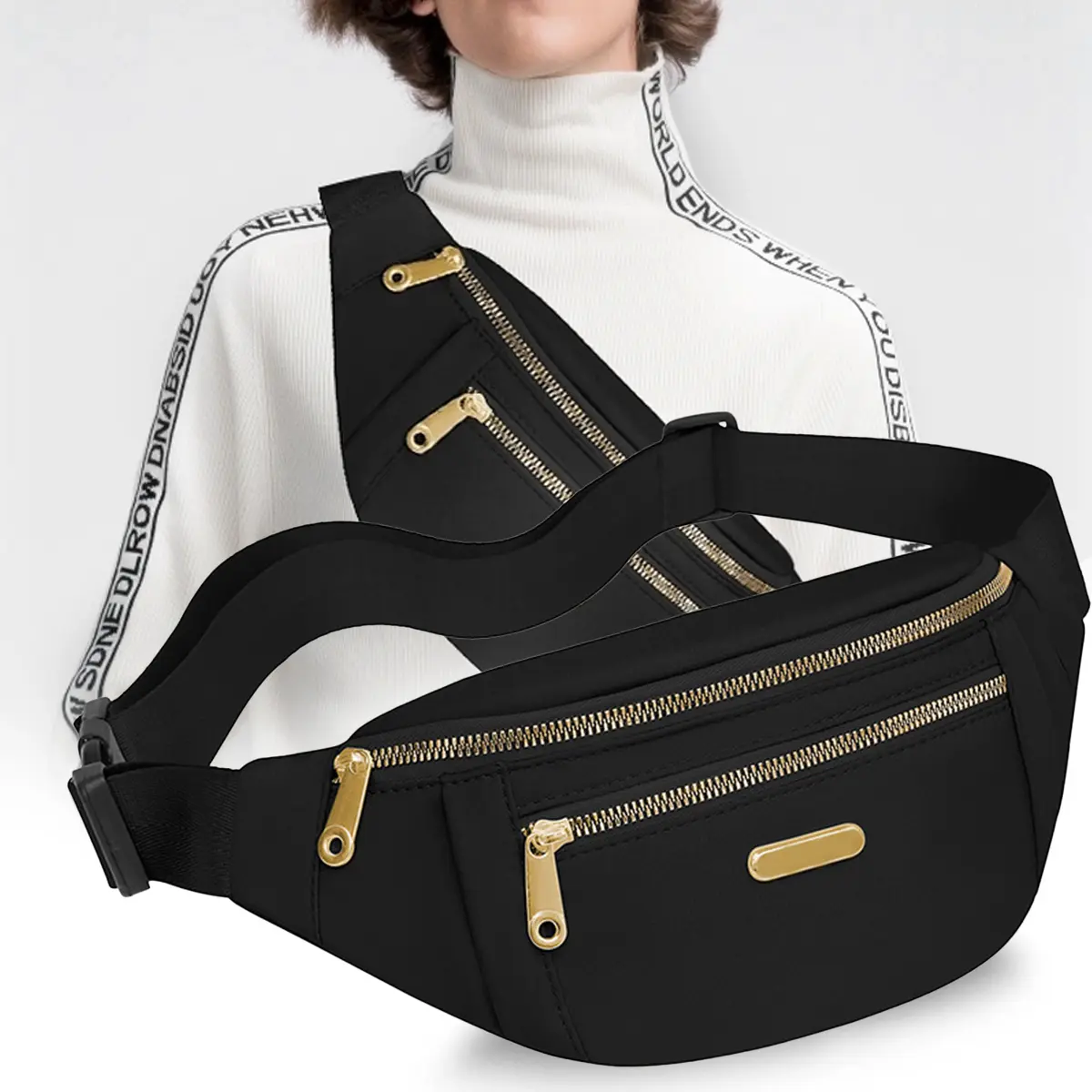 Fanny Pack, New Summer Outfits 2026 All-match Large Capacity Crossbody Bag, Unique Bags,Casual Solid Color Designer Chest Bag for Daily Use, Fashionable Large Capacity Bag