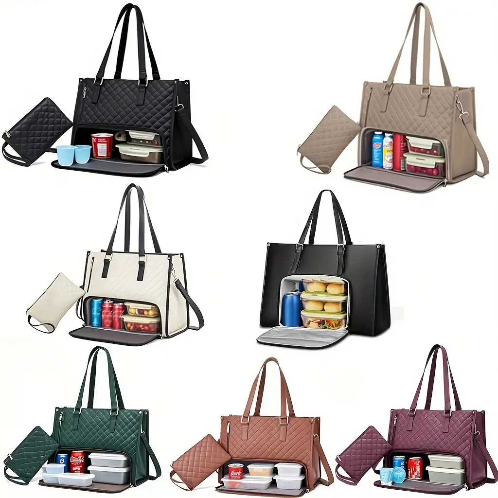 2-in-1 Lunch Bag Set | Leakproof Insulated Cooler + Storage Tote - Non-Food Contact, Perfect for Back to School & Travel, Waterproof Lunch Tote