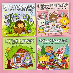 Adult Coloring Books Set of 4/8, High-Quality Thick Pages, Various Themes for Stress Relief and Creative Fun
