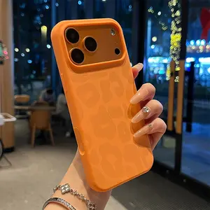 Leopard print liquid silicone skin sensitive shock-absorbing phone case suitable for iPhone 17 16 15 14 13 12 11Pro Max Plus Air durable and stylish phone accessories protective case Cover