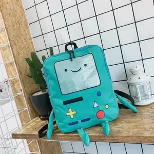Cute Cartoon Adventure Time Bmo Backpack - Creative Funny Student School Bag, Hand Wash Only, Casual Travel Bag