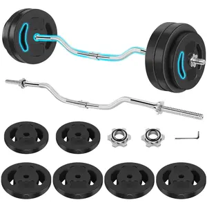 70LB 2in 1 Adjustable Dumbbell Set with Connecting Rod, Lifting Dumbbells Used As Barbell for Whole Body Workouts, Gym Equipment for Home Weights, Adjustable Dumbbell Set for Women, Adjustable Dumbbell Bar, Weight Dumbbell Set, Barbell Bar convertible dum