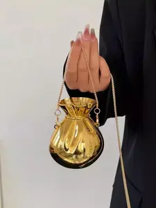 New Spring 2026 Evening Bag, Candy Color Fashion Bag, Simple Chain Crossbody, Acrylic Lucky Bag, French Style Mini Shiny Bag, Decorative Bottle