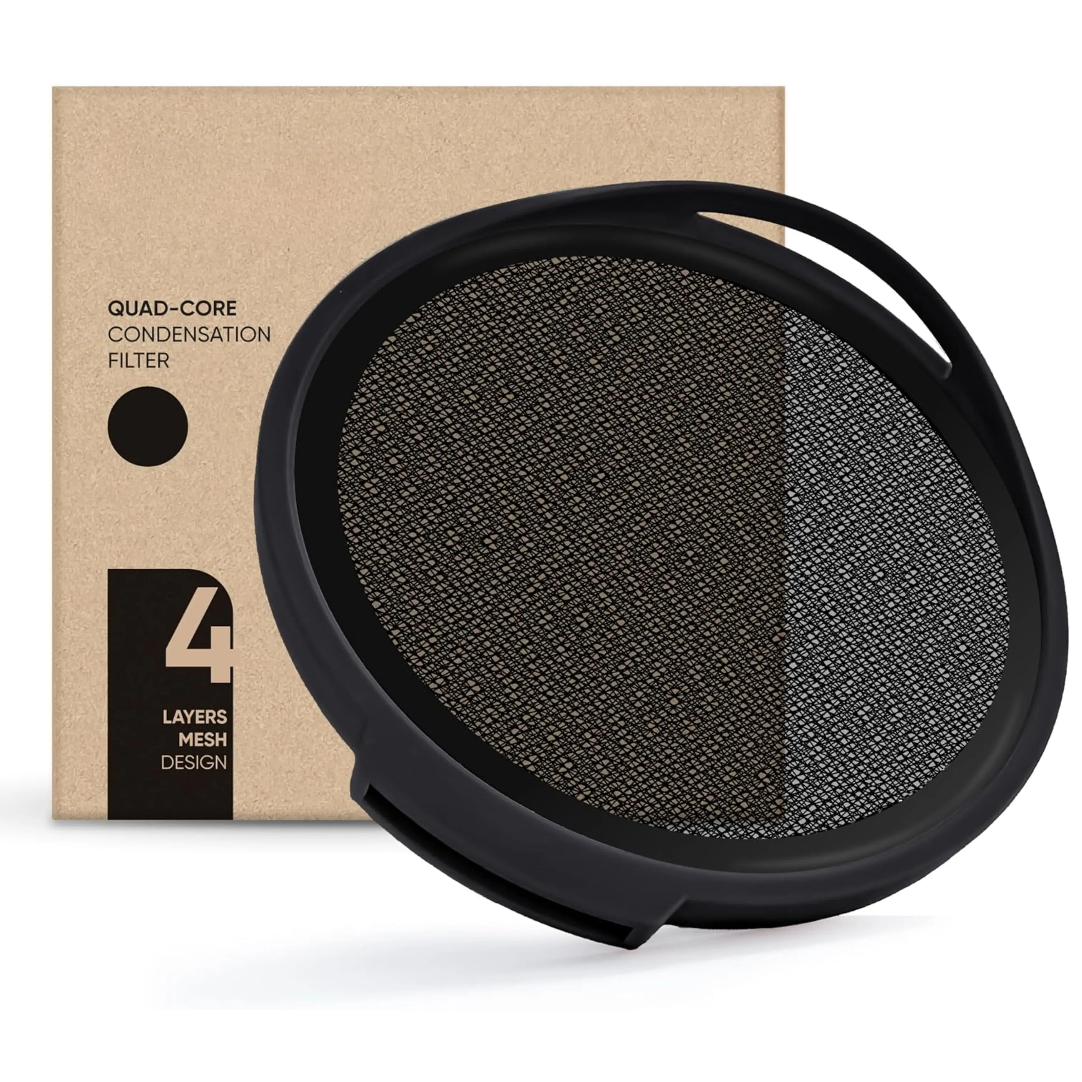 Quad-Core Replacement Filter for Portable Range Hood – 4-Layer Smoke&Grease Filter for Countertop Kitchen Exhaust Fan, Mesh Range Hood Filter