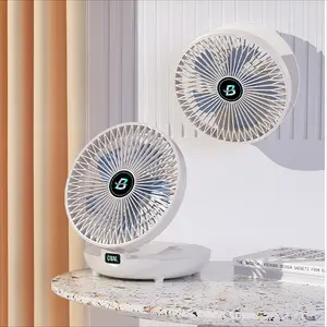 Wall Mounted Desktop Fan, Circulation Fan, Two-In-One Dual Use, Multifunctional Fan, No Punching Wall Hanging, Three-Speed Wind Adjustment, Wireless Portable, USB Rechargeable Camping Fan