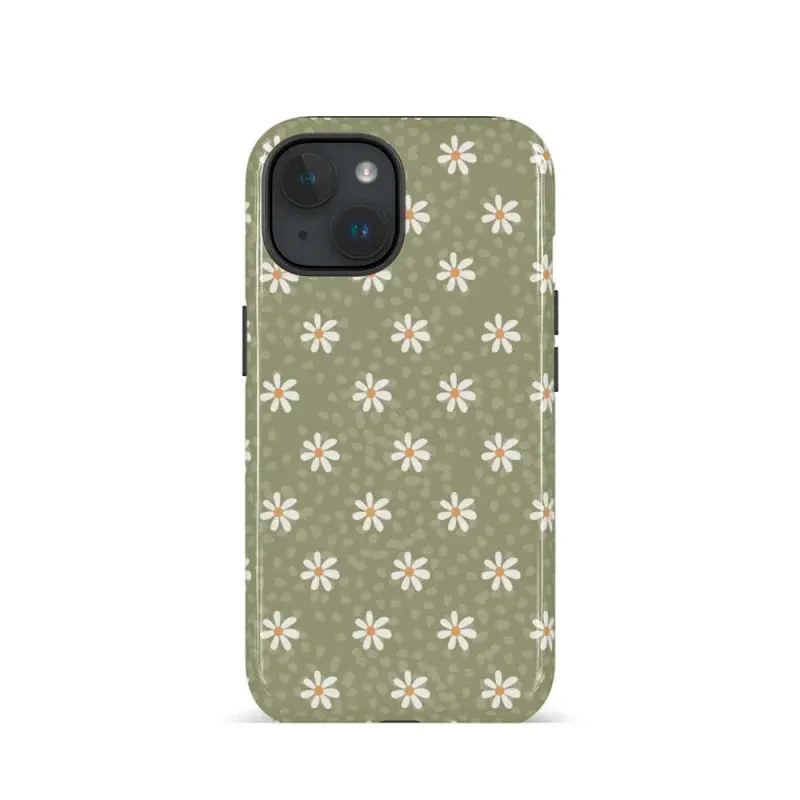 Simple daisy pattern Phone Case Cover for iphone 17 phone case 16 pro max 15 Plus 14 13 12 11 Cute, clear, military-grade, high-end, durable, shockproof, and drop-resistant 2-in-1 glossy phone case
