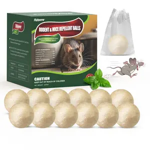 Kufonsung Natural Home & Car Pest Deterrent Balls – Peppermint Oil Rodent Repellent, Safe for Families, Long-Lasting Peppermint Scent, 30-60 Days Protection (12 Pieces Per Box)nt, 30-60 Days Protection (12 Pieces Per Box)