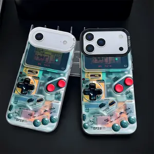 Creative Retro Game Console Pattern Laser Phone Case, Suitable for iPhone 17 Air/16 Plus/15 Pro Max/14 Pro/13/12/11/XS Max/X Phone Case, Ideal Gift for Thanksgiving and Christmas for Family, Friends, Lovers, Boyfriend, Girlfriend