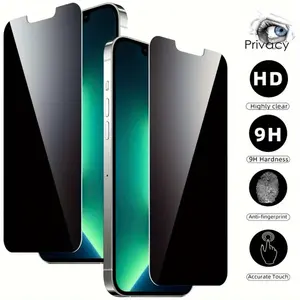 2-Pack Privacy Screen Protector For iPhone 17/17Air/17 Pro/17 Pro Max iPhone 13/12/11 Pro Max, Anti-Fingerprint Protective Tempered Glass Film with Privacy Protection