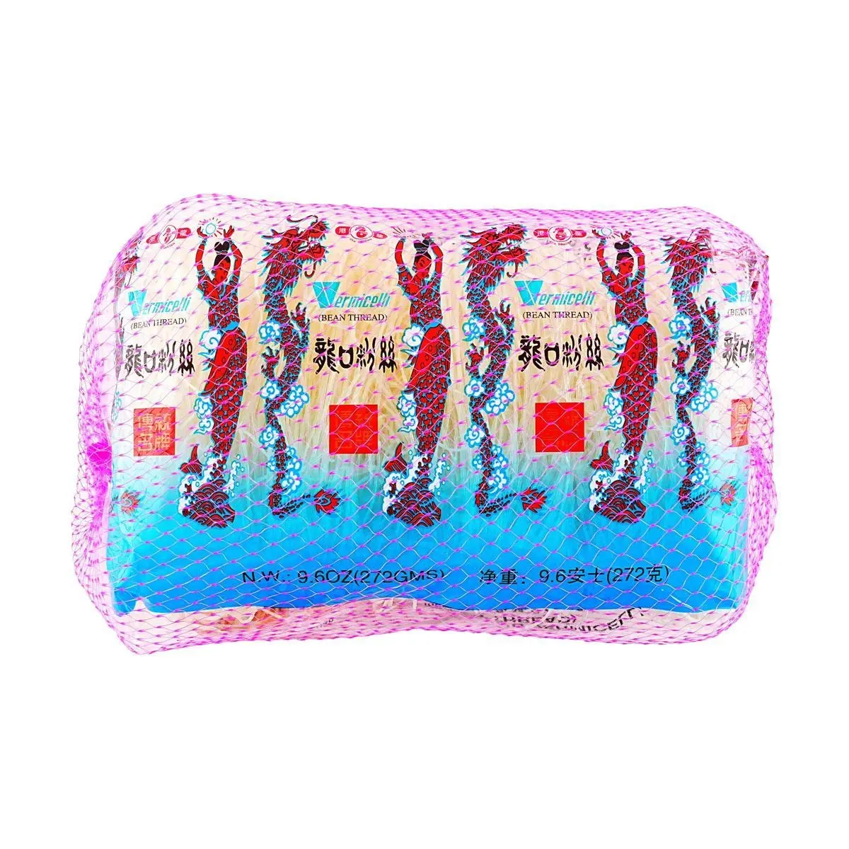 PINK-NET Dragon Mouth Vermicelli 2 Pack - 272g Each | Fine Green Bean Noodles for Hot Pot, Cold Dishes & Soups