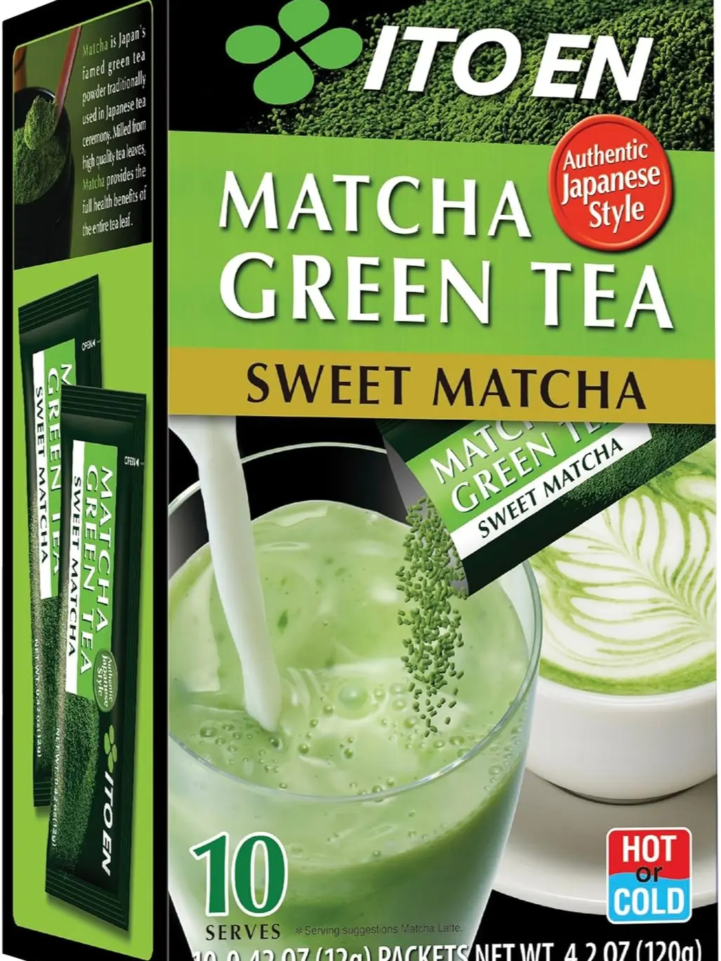 Ito En Sweet Matcha Powder Sticks, 10 Sticks 4.2oz