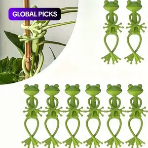 8pcs Cute Frog Plant Stands, Adorable Frog Pot Hugger Climbing Clips, Multi-Purpose Frog Pot Decorations, Indoor Outdoor Garden Decoration, Wall Plant Holder #GLOBAL PICKS