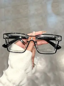 Small Frame Reading Glasses, Blue Light Blocking Eyeg, Casual Daily Use, Square Frame, Suitable for Men and Women, All Seasons, Square Frame Eyeglasses