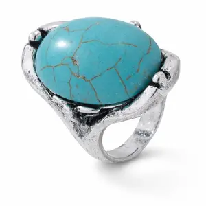 As Solid As A Stone Size 8 Fashion Ring Vintage Crystal Ring Round Cut Rings