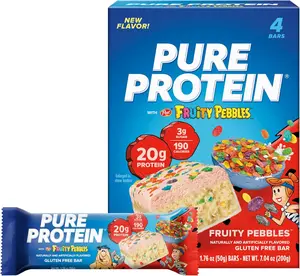 Pure Protein Bars, High Protein, Nutritious Snacks to Support Energy, Low Sugar, Gluten Free, Brookie
