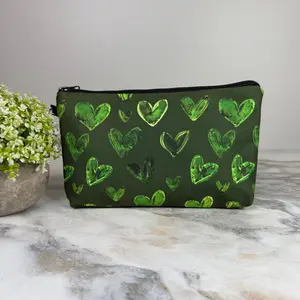 Pouch - Heart, Dark Green