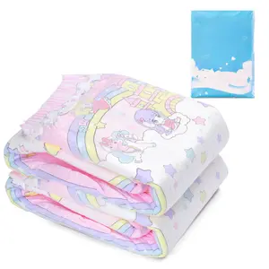LittleForBig 2-Piece Sample Pack Ultra Absorbent 7000 mL Adult Printed Cloth Back Diaper, Adjustable Hook-and-Loop Fastener Closure - Fairy Littles in Dreamland