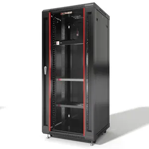 SYSRACKS 27U Wall Mount Server Rack Cabinet Locking Computer Cabinet Network Enclosure for Electronics, Audio, Video, AV, Data Rack, 24-Inch Depth