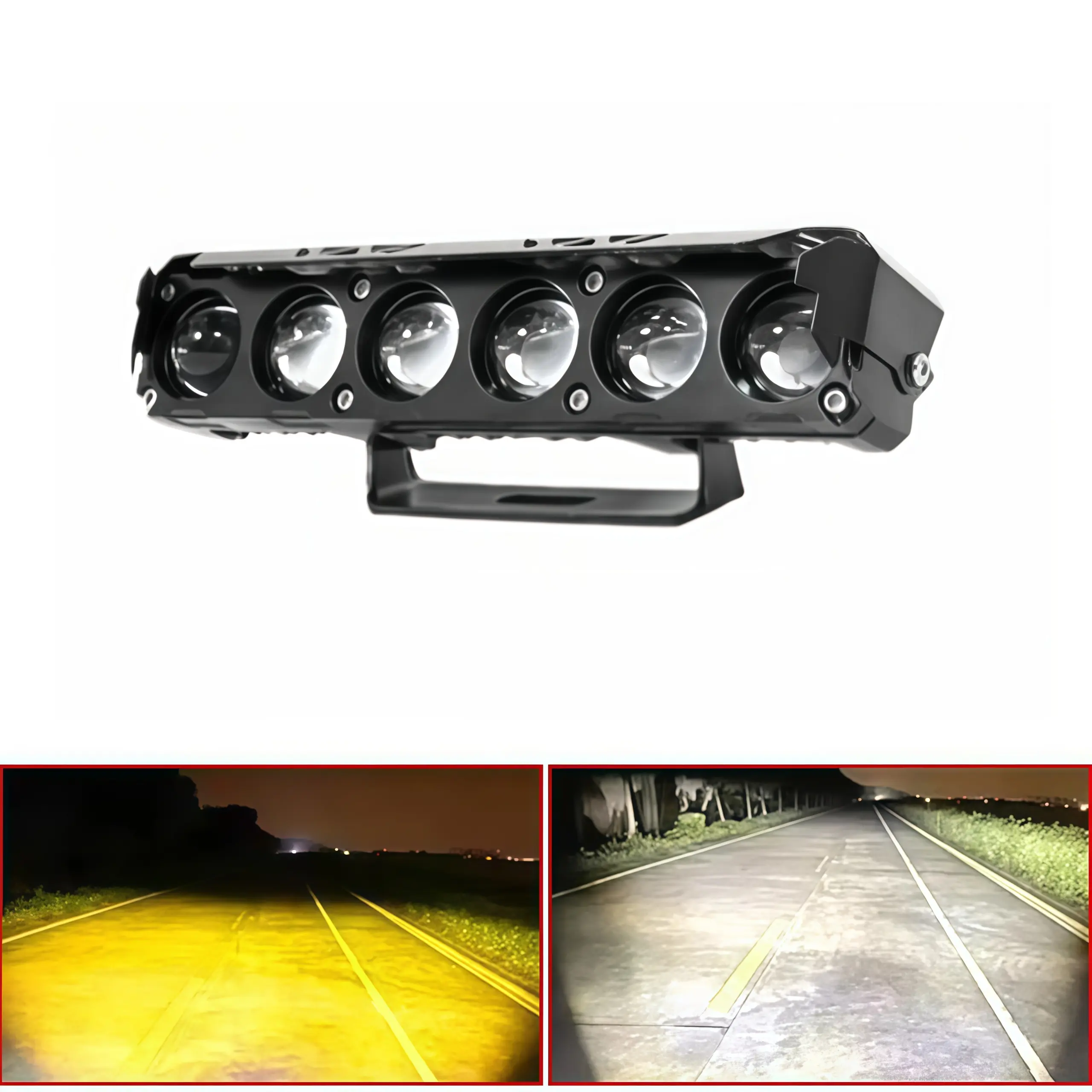 Rimthin 1/2PCS LED Spotlight Dual-Color Hi/Low Beam Fog Lamps, Mini Lens Headlight Driving Light for Cars, Trucks, SUVs and UTVs, Motorcycle LED Lights (12-36V), Led Front Lights