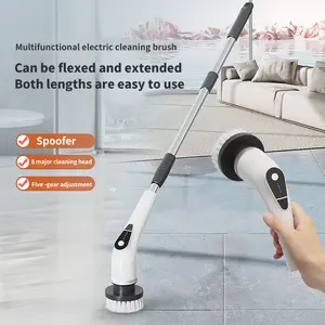 Multifunctional Electric Cleaning Brush with Adjustable Settings Extendable Wireless Handheld Scrubber for Home Use