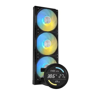 SilverStone E360 ARGB Integrated CPU Water Cooling Radiator with Digital Display Screen & ARGB Lighting System for Enhanced Aesthetics 9070  xt rgb  cable RGB Liquid CPU Cooler with Fans