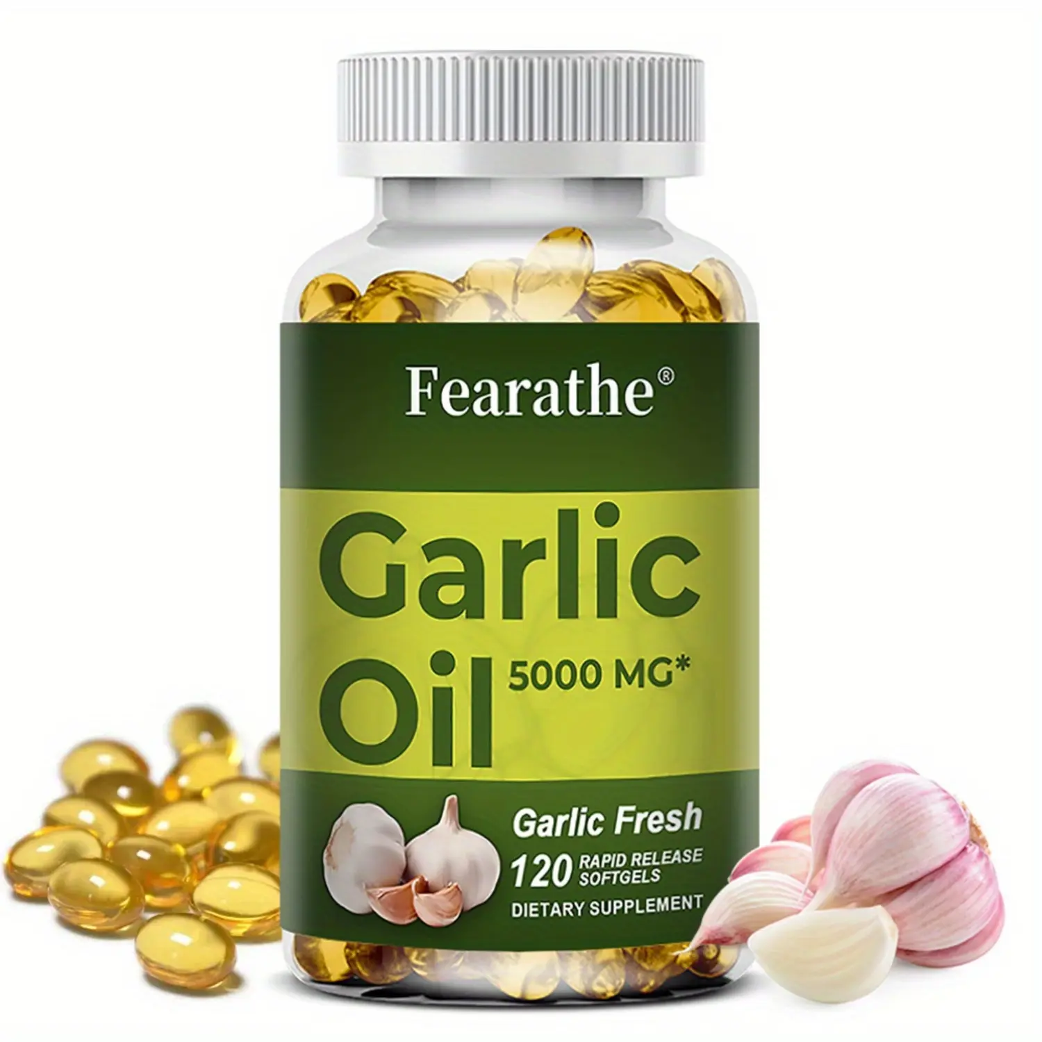 Garlic Oil Supplement 5000mg 120 Softgels Premium Garlic Oil Formula