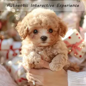 Realistic Robot Puppy Interactive AI Robotic Plush Toy Dog with Walking Barking Tail Wagging Moves Lifelike Companion for Kids & Adults Portable Gift