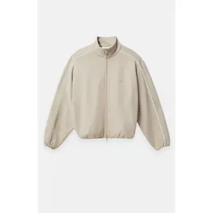 Fear of God ESSENTIALS Men's Timber & Cloud White Modern Fleece Track Jacket