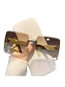 Retro Square Glasses Popular with Large Frame Gradient Color Glasses Retro Square Glasses Popular with Large Frame Gradient Color Glasses