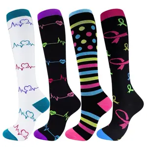 Compression Socks - Women & Men's Knee Stocking 20-30mmHg for Edema, Diabetes, Varicose Veins, Travel & Cycling Support size 6-10