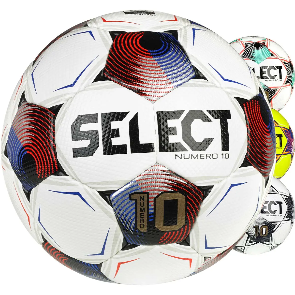 Select Numero 10 V25 Soccer Ball - 32-Panel, Latex Bladder, PU Foam, 2mm Neoprene Foam, Sizes 4&5 Professional Match-Ready Ball for Competitive Play, 32 Panels, Balls