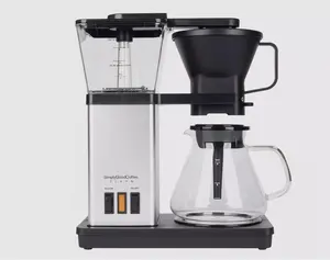 SimplyGoodCoffee 8-Cup Automatic Drip Pour Over Coffee Maker with 40-Minute Auto Timer Hot Plate, One-Button Operation, 13.7" x 7.8" x 14.6"