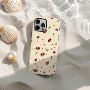 Watercolor Ladybug Phone Case, Cute Spring Nature Garden Gift, Nature Lover Gift for iPhone 17 Pro Max 17 Air 17Pro 16 15 14 13 12 11 Pro Max