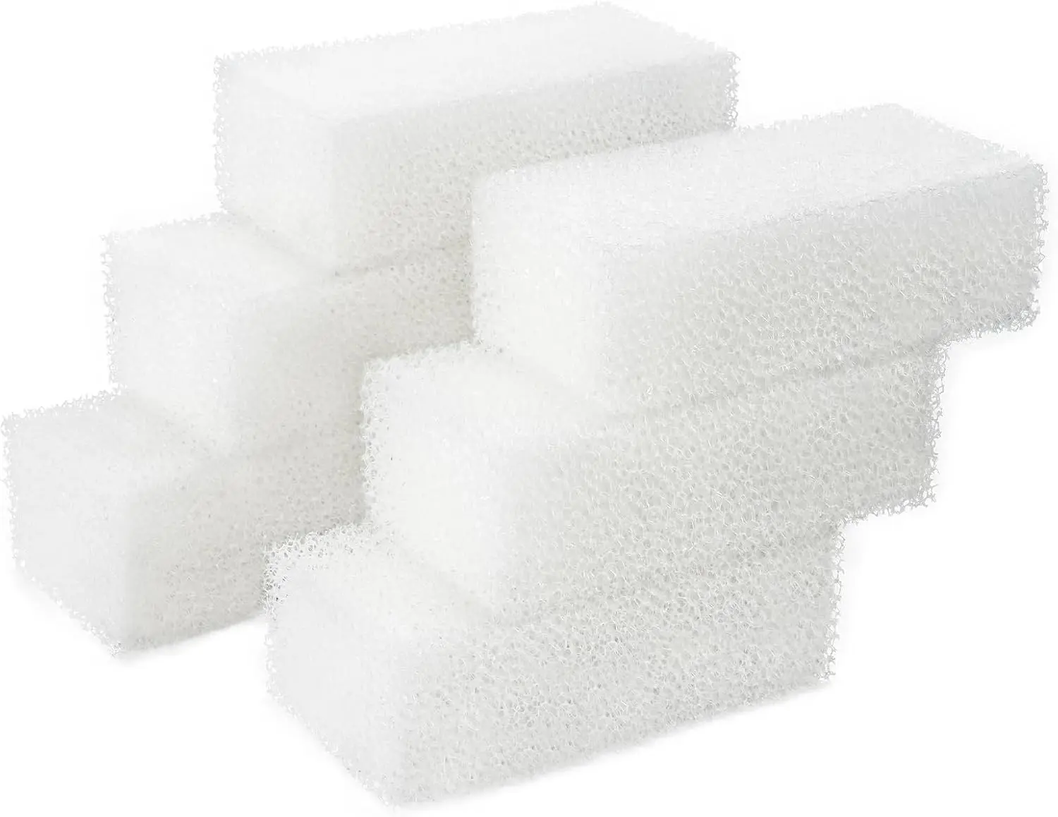 Aquarium Filter Sponge Pads - 6-Pack Replacement Foam Inserts, Compatible with AquaClear 50 Fish Tank Filter Media Accessories