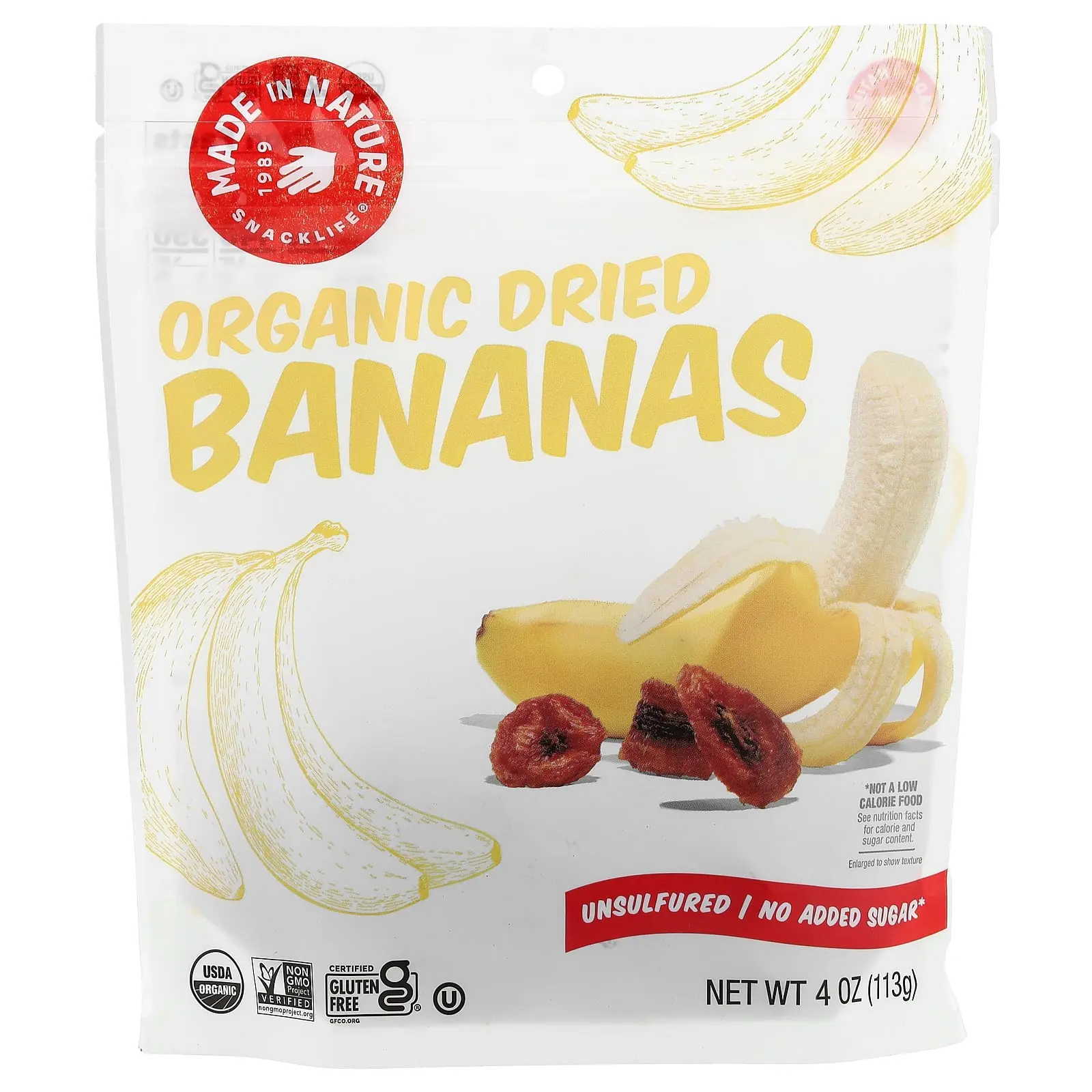Made in Nature Organic Dried Banana, 4 oz (113 g)