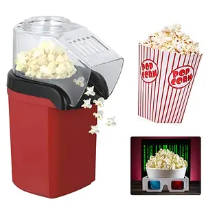 Healthy Oil-Free Popcorn Maker – 16-Cup Hot Air Popper with One-Touch Operation, 1200W Rapid Heating & High Pop Rate. Compact Electric Popcorn Machine for Movie Nights, Family Gatherings, Dorms & Home Kitchen Use