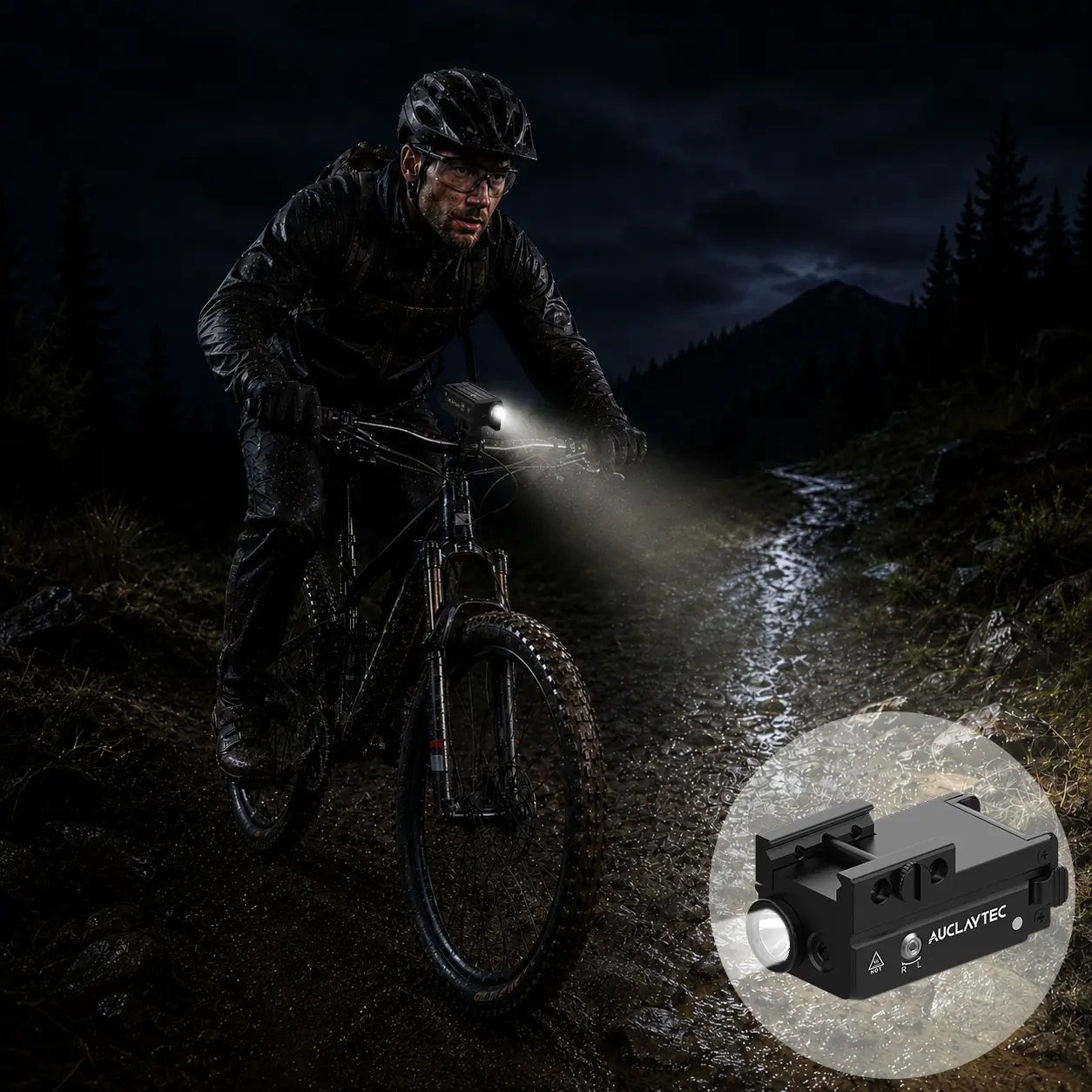 420-lumen aluminum alloy multifunction upgraded outdoor flashlight with laser