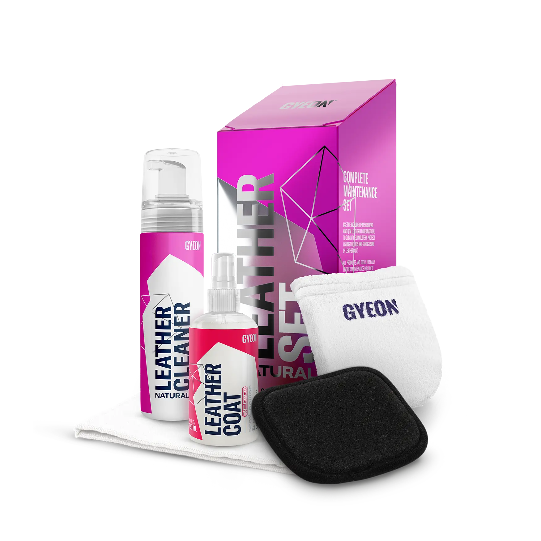 GYEON Leather Set Natural - Automotive Leather Cleaning & Coating Kit