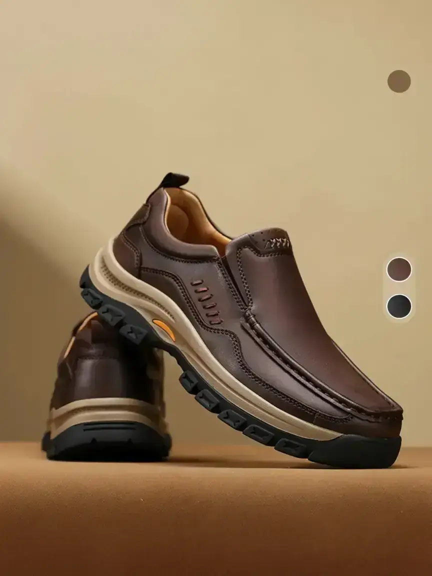 Casual Plain Men's Slip-On Versatile Walking Shoes with Non-Slip Comfort Rubber, Stylish Footwear for Daily Office and Outdoor Use, Available in and Sizes 39-48