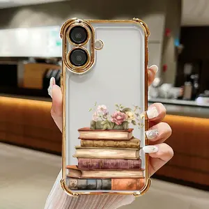 Soft Girl Case for iPhone11/12/13/14/15/16/17/promax, Floral Bookshelf Lightweight, Drop-Proof, Perfect for Teen Girls Phone Case For iPhone 17 16 15 14 13 12 11 PRO PLUS MAX Phone Case Vivid Detail Crisp Color