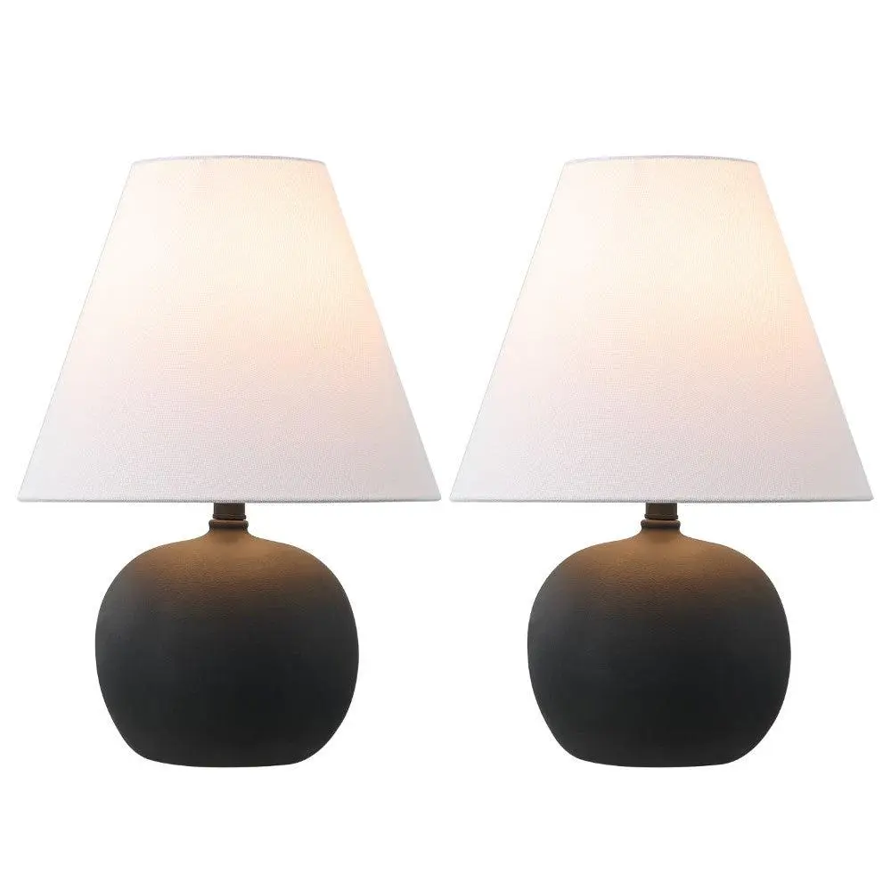 Asher 18.25" Minimalist Scandinavian Resin-Iron Gourd LED Table Lamp, Home Decor Lighting for Living Room & Bedroom, Lamps for Living Room Decor