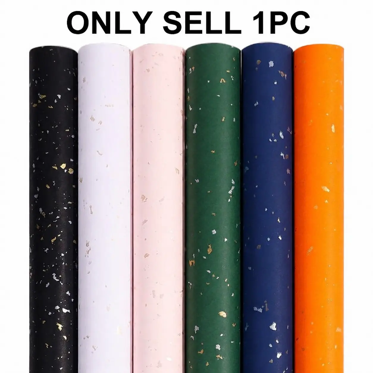 Pink Gold Foil Wrapping Paper Roll | Multi Color Options | Luxury Blush Gift Wrap with Metallic Flakes | Gift Wrapping Supplies