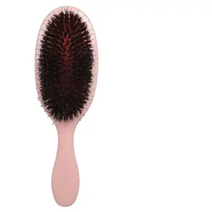 Bristle Cushion Hair Brush Women Boar Bristle Paddle Detangling Cleaning Comb High Crown Volumizing Styling Brush Smooth No Pulling Reduces Frizz Scalp Massage Creates Lifted Voluminous Roots Hair Care Tool